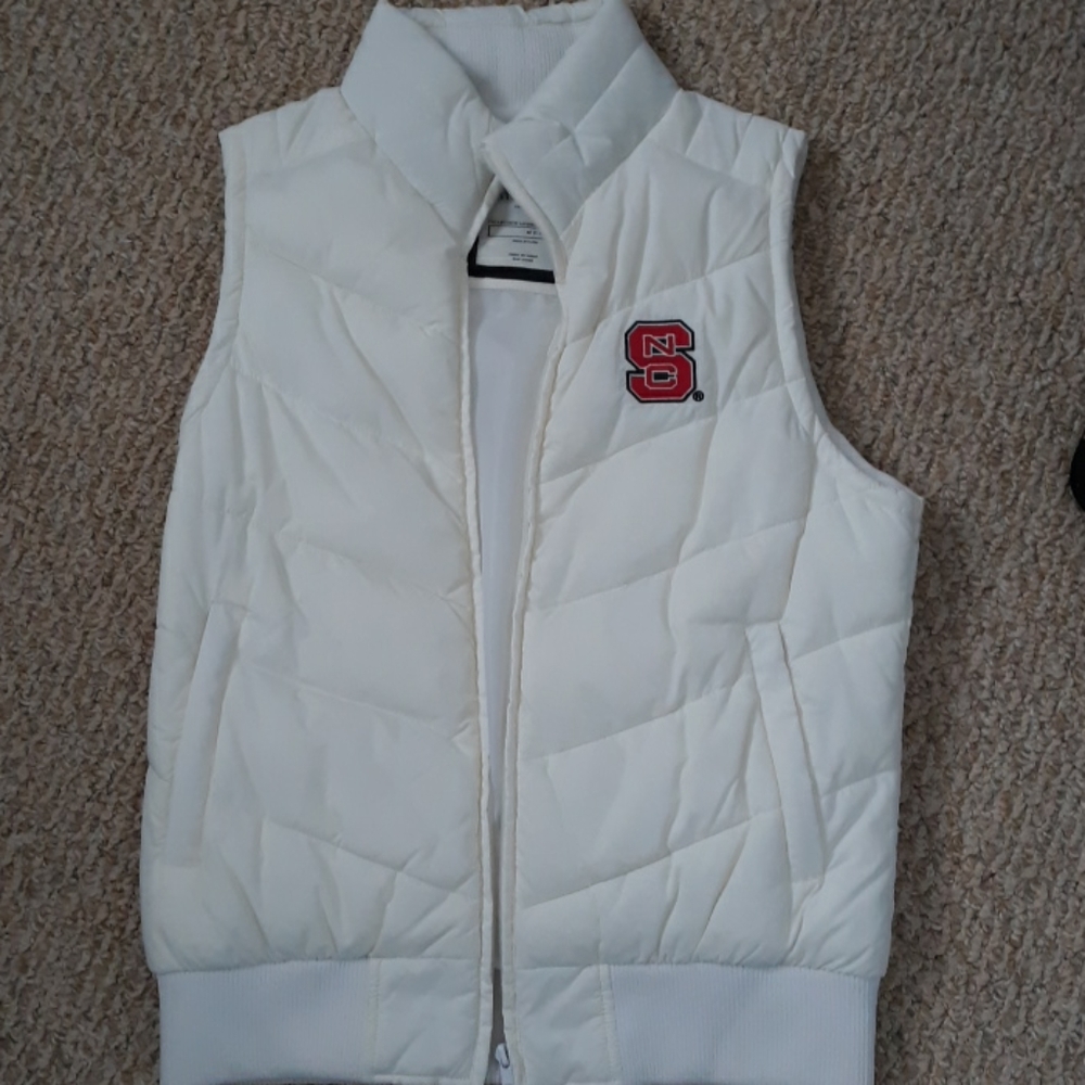 White NC State vest